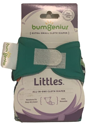bumgenius LITTLES Cloth Diapers All In One Newborn Fit Stay-Dry Liner Reusable - Image 1 of 3