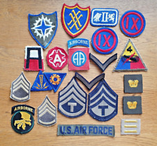 Lot of 22 post? WWII U.S. Army and Air Force rank Cloth Patches/Badges