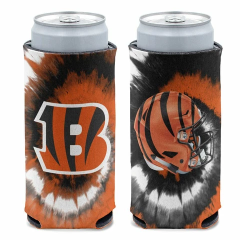 CINCINNATI BENGALS TIE DYE 12oz. SLIM CAN COOLER CAN HOLDER NEW WINCRAFT 🐯 Cover