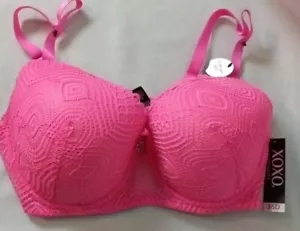 XOXO Intimates Rose Shock Pink Bra Size 36D Women's Everyday Sexy (48) - Picture 1 of 12