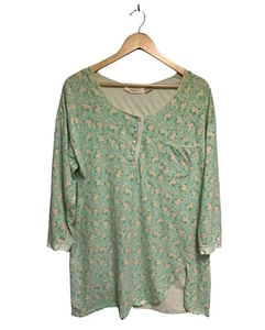 VTG Victoria’s Secret Country Floral Nightgown Shirt Gold Label 100% Cotton M/L - Picture 1 of 11