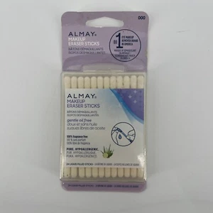 Bastones de borrador de maquillaje Almay 24 quilates Hisopos de algodón rellenos de líquido suaves sin aceite nuevos en caja - Imagen 1 de 6