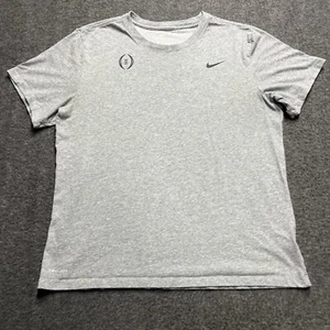 The Nike Tee Dri-Fit Football Shirt Men's Large Gray Logo - Picture 1 of 5