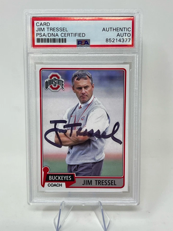 Jim Tressel Signed Ohio State Football Custom Card PSA/DNA 2002 NC!  - Image 1 of 1