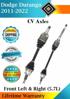 New OE Front CV Axles For 2011-2022 Dodge Durango 5.7L Lifetime Warranty - Imagem 1 de 4