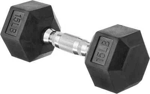 Basics Haltère Hexagonal en Caoutchouc Poids de Main pour Entraînement en Force, Home Gym - Photo 1/4
