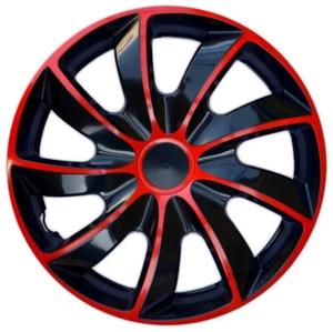 4x16" Tapacubos para Vauxhall Vivaro 16" Rojo/Negro - Imagen 1 de 4