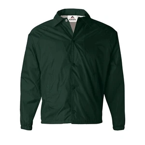 Augusta Sportswear Dark Green 3100 Waterproof Coach Festival Jacket Windbreaker - Picture 1 of 6