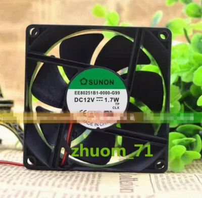 1PC SUNON EE80251B1-0000-G99 12V 1.7W 8025 Silent cooling fan - Image 1 of 3