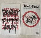 Banksy - Cut and Run Exhibition  - The Herald Glasgow Newspaper Street Art Paper