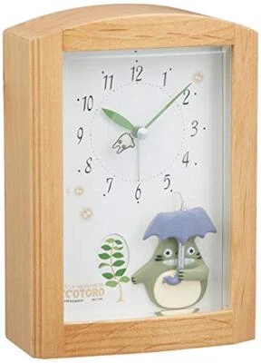 Rhythm My Neighbor Totoro Alarm Clock with Music Box Melody Brown 4RM752MN06 - Image 1 of 4