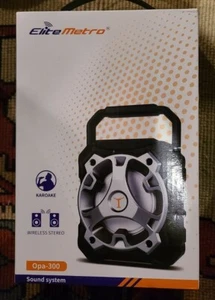 Elite Metro Portable Speaker Sound System, Opa-300 New In Box - Imagen 1 de 3