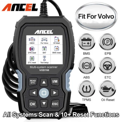 ANCEL VOD700 Diagnosewerkzeug OBD2 Scanner alle Systeme BMS ABS EPB fitfür Volvo - Bild 1 von 4