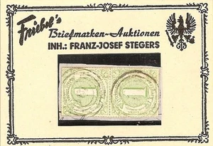 Th & T / Mi.-Nr. 51 ax (2) / 1 Kr. im senkr. Kabinett-Paar auf hübschem Briefst. - Bild 1 von 1