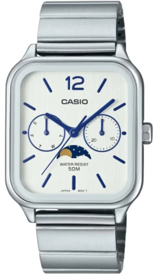 Casio Analog MTP-M305D-7A Moonphase Quartz Men's Watch Stainless Steel - Image 1 of 2