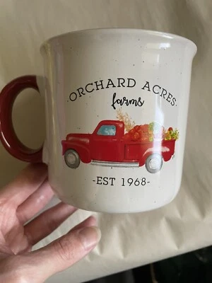 Orchard Farms by Cynthia Rowley New York Red & White-Coffee Mug Autumn Pumpkins - Image 1 of 4