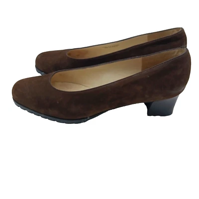 Zapatos Bally Tacones Bajos Marrón Gamuza Sin Cordones Clásicos Trabajo Mujer Talla 6E Foto 1 de 4