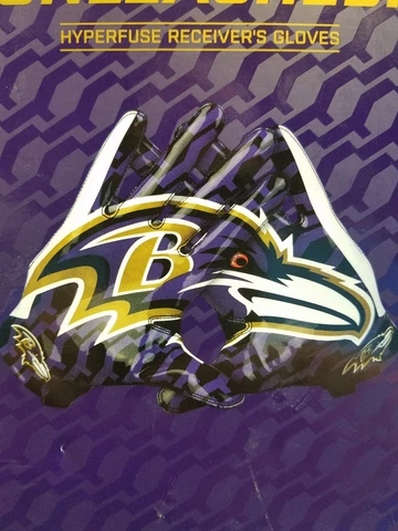Baltimore ravens Nike Vapor fly on field gloves size XX-LARGE Cover