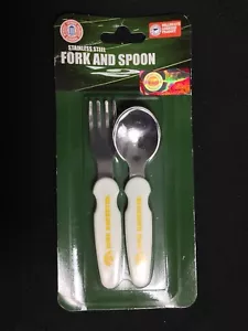 IOWA Hawkeyes Baby Toddler Child Fanatic Fork and Spoon Flatware Utensil Set NEW - Picture 1 of 3