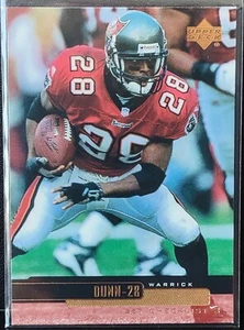 Set calcio Upper Deck 1999 lista di controllo 3 Warrick Dunn #225 Tampa Bay - Foto 1 di 2