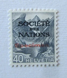 SWITZERLAND OFFICIALS SCOTT 2055 SPECIMEN LEAGUE OF NATIONS 1935 MH - Picture 1 of 2