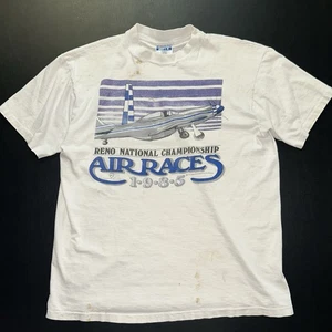 Camiseta De Colección 1985 Thrashed Single Stitch Grande Hanes Beefy Reno AirRace Champ - Imagen 1 de 10