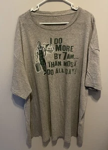 Vintage Gray Country Farmer Graphic T Shirt Hard Work Size 3XL/4XL - Picture 1 of 3