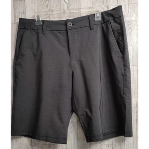 Hang Ten Men's Gray Chino Shorts Size 36 Drawstring waist 4 reg Pockets 2 Zip - Picture 1 of 15