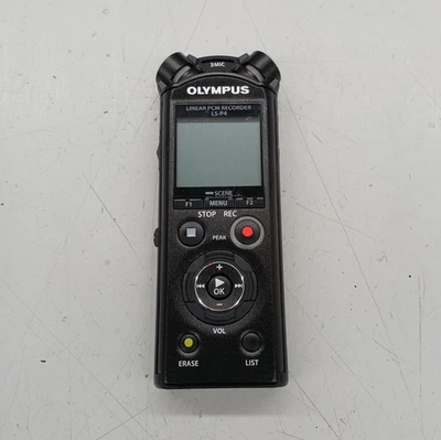 OLYMPUS LS-P4 Black PCM Recorder 39H 8GB Hi-Res Bluetooth LSP4 Tested - Image 1 of 4