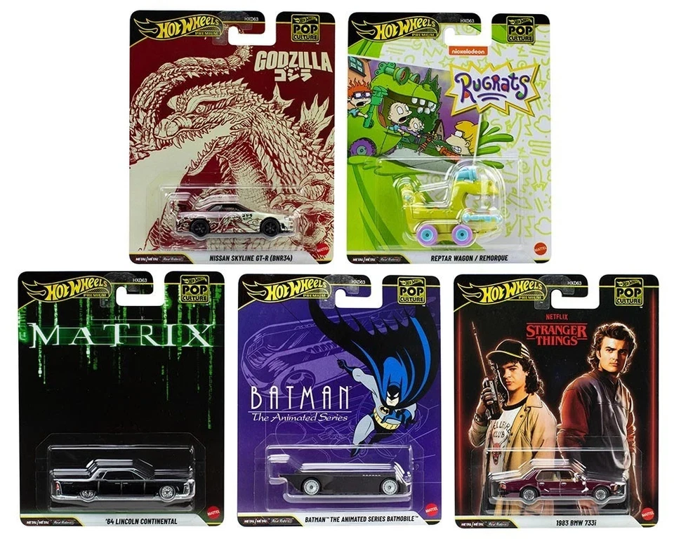 Hot Wheels 2025 Pop Culture N Case Set of 5 Cars Godzilla R34 HXD63-956N 1/64 - Image 1 of 1