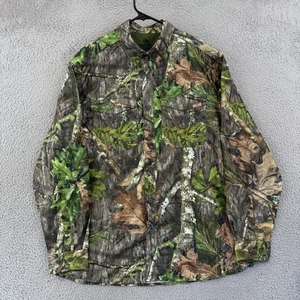 Mossy Oak Shirt Mens Large Obsession Turkey Hunting Camo Button Vented Outdoor - Picture 1 of 12