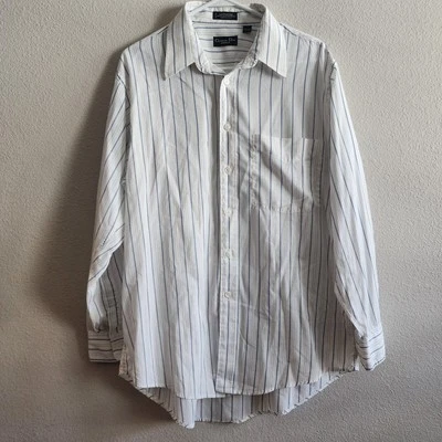 Camisa De Colección Christian Dior Para Hombre 16.5 33 Rayas Abotonada La Chemise EE. UU. Años 80 Foto 1 de 4