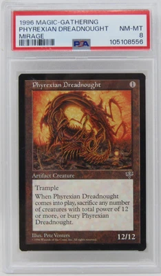 Magic the Gathering 1996 Mirage Phyrexian Dreadnought NM-MT PSA 8 - Image 1 of 2