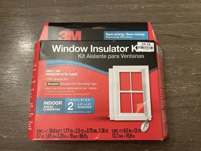 Kit de aislamiento de ventanas 2 ventanas 3 pies x 5 pies aislamiento de invierno para el hogar interior Foto 1 de 4