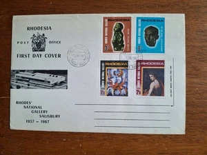 Rhodesia 1967 FDC (66)  National Gallery of Art #250-53 + Mono-Color NGA Cachet - Picture 1 of 2