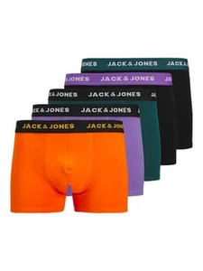 Jack & Jones Jacben 5 Pack Cotton Stretch Solid Trunks - Multi - Picture 1 of 7