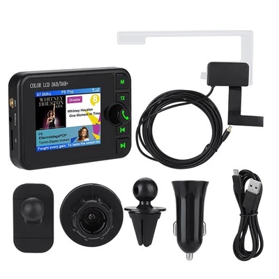 2.4in Color LCD Car DAB Radio 170‑240MHz DAB/87.5‑108MHz FM Car Digital DAB NEW - Image 1 of 4