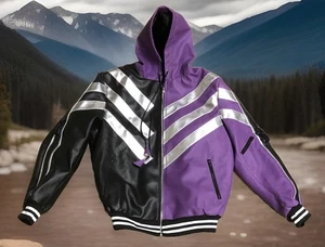 Tekken 8 Reina Hooded Leather Bomber Jacket Tekken 8 Reina Cosplay Jacket XL - Picture 1 of 12