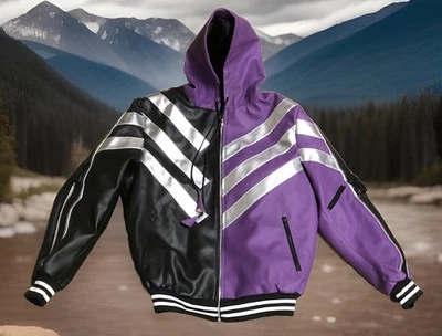 Tekken 8 Reina Hooded Leather Bomber Jacket Tekken 8 Reina Cosplay Jacket XL - Image 1 of 4