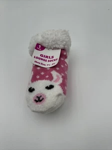 Girls Pig Lounge Socks Size 7.5-3.5 - Picture 1 of 5