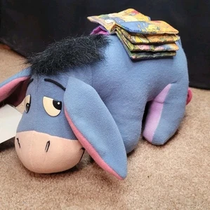 Vintage 12 Zoll Disney Winnie Puuh Eeyore Plüsch abnehmbarer Schwanz weiches Buch 1995 - Bild 1 von 11