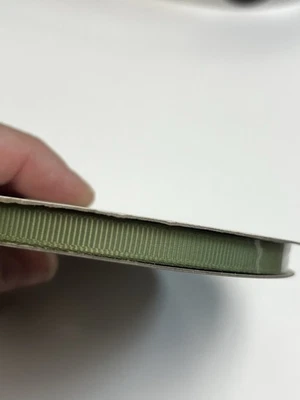 15 Yards 1/4” Wide Mellow Moss Grosgrain Ribbon Sealed Stampin Up #8203 - Image 1 of 3
