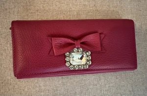 My Flat in London Pink Crystal Leather Wallet NWOT - Picture 1 of 8