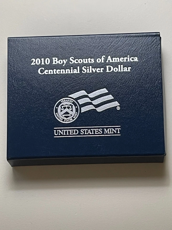 2010 Boy Scout Commemorative Silver Dollar Coin Uncirculated w/Box/COA ~ #BY2 - Image 1 of 4