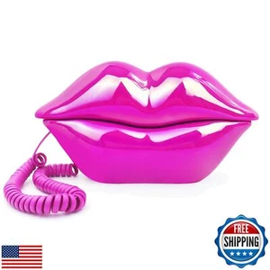 TelPal Corded Landline Phones for Home, Funny Novelty Lip Phone Gift, Wired M - Zdjęcie 1 z 5