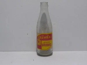 VINTAGE AUSTRALIAN GEISEL'S SOFT DRINK BOTTLE PRYO LABEL - Bild 1 von 6