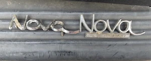 Vintage Chevrolet Nova Car Emblem Must See Silver Colored Car Vehicle - Bild 1 von 5