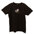 Fox Racing Tshirt Mens L Large Black Logo Short Sleeve Crew Neck Atv Moto