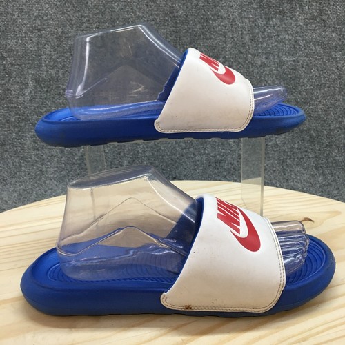 Nike Sandalo Uomo 7 Blu Bianco Benassi JDI Slide Punta Aperta Ciabatta Casual CN9675