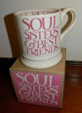 Emma Bridgewater Mug Soul Sisters & Best Friends 1/2 Pint BNIB Pink Toast
